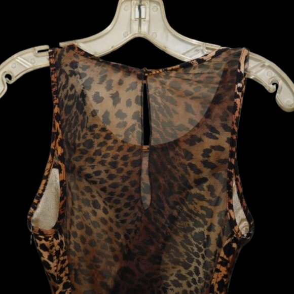 Cote D'Azur Leopard Print Body Suit Size 12 NWT Vintage Old Stock - Picture 3 of 13